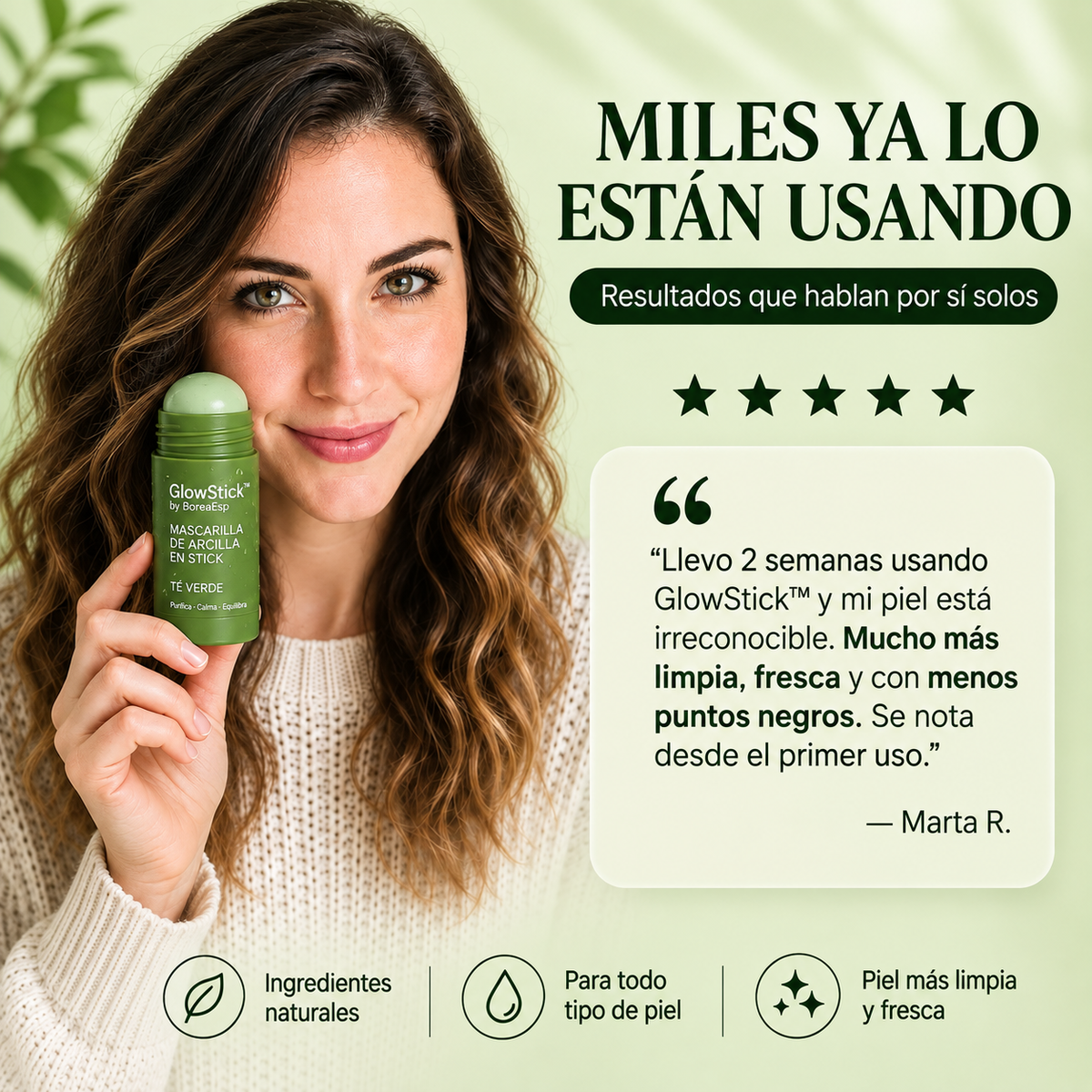 GlowStick™ – Mascarilla Facial de Té Verde