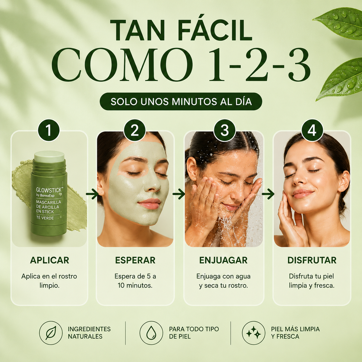 GlowStick™ – Mascarilla Facial de Té Verde