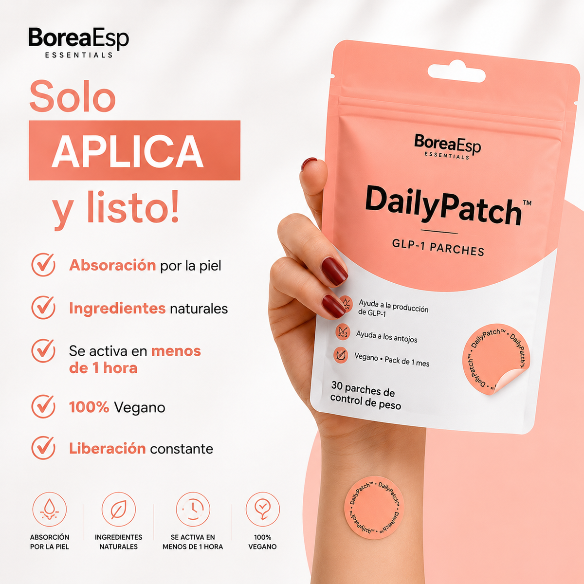 DailyPatch™ GLP-1 – Parches de Uso Diario