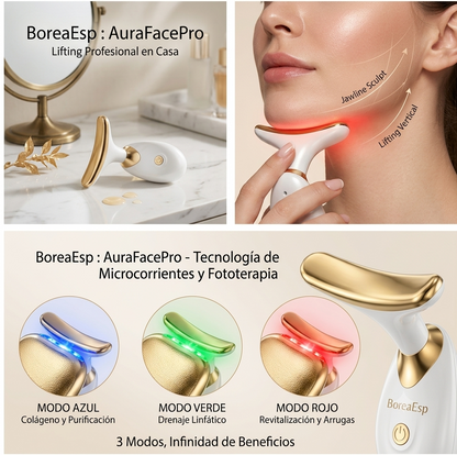 Borea AuraFace Pro - Masajeador Facial para una Piel Más Firme