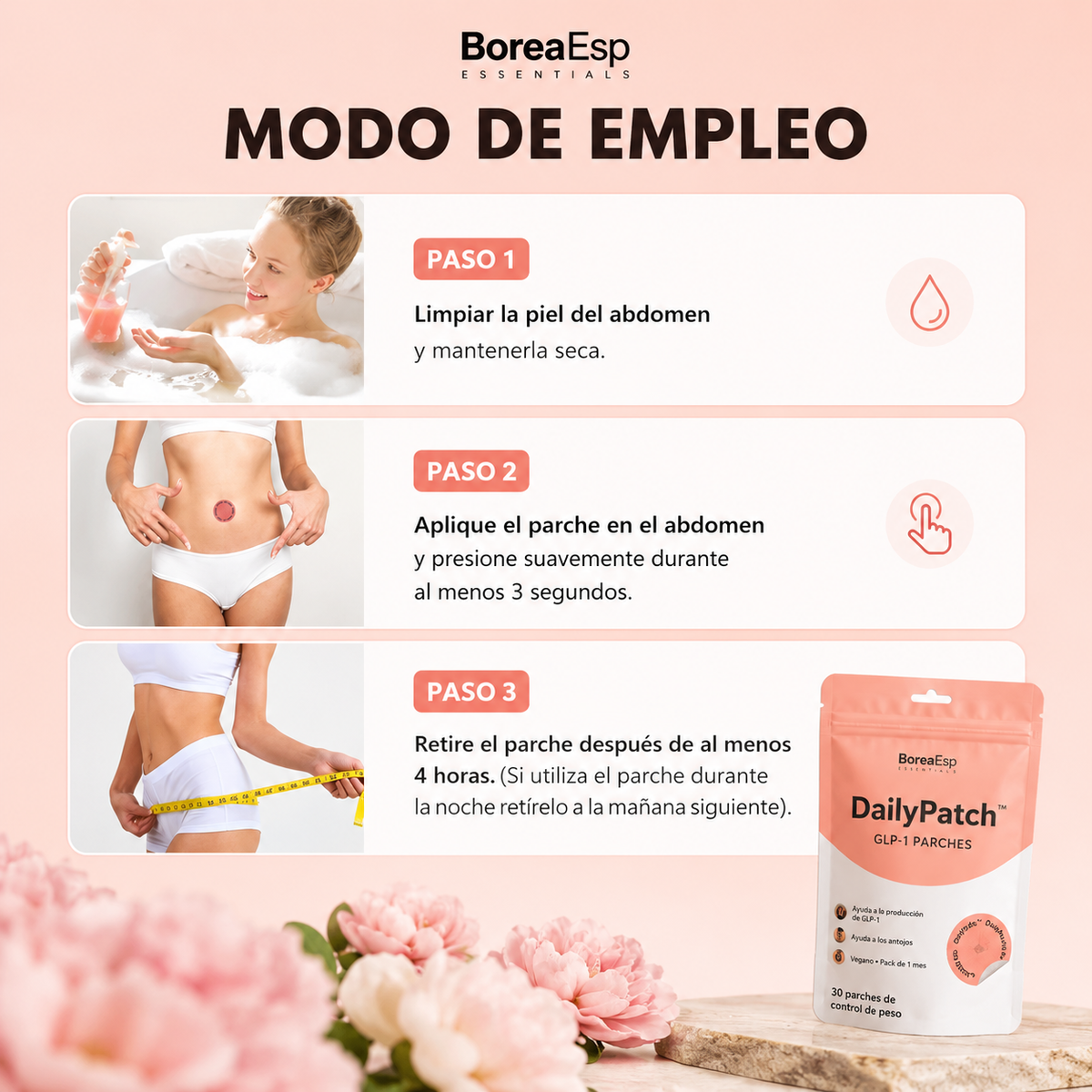DailyPatch™ GLP-1 – Parches de Uso Diario